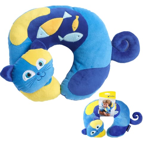 ⁨TRAVEL BLUE PODUSZKA PODRÓŻNA DZIECĘCA KOTEK SLEEPY⁩ w sklepie Wasserman.eu