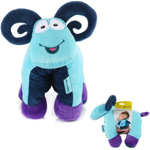 ⁨TRAVEL BLUE PODUSZKA PODRÓŻNA DZIECĘCA BARANEK SAMMY⁩ w sklepie Wasserman.eu