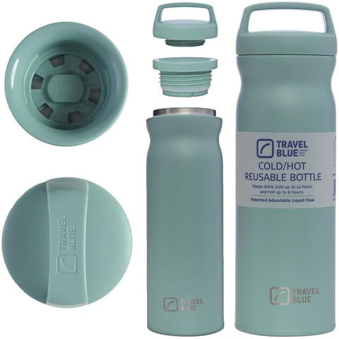 ⁨TRAVEL BLUE BUTELKA TERMICZNA ZIELONA⁩ w sklepie Wasserman.eu