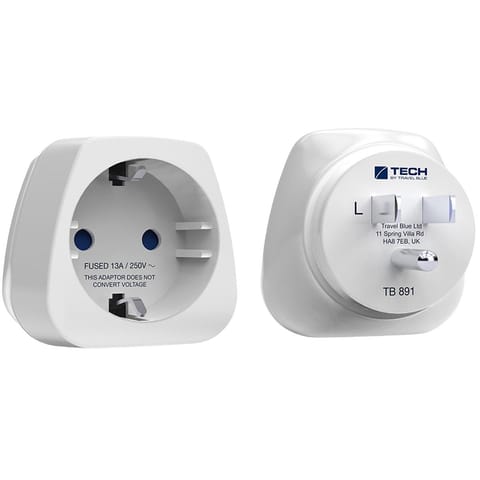 ⁨TRAVEL BLUE PRZEJŚCIÓWKA ADAPTER SHUCKO -> USA⁩ w sklepie Wasserman.eu