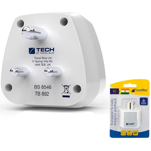 ⁨TRAVEL BLUE PRZEJŚCIÓWKA ADAPTER SHUCKO -> INDIE⁩ w sklepie Wasserman.eu