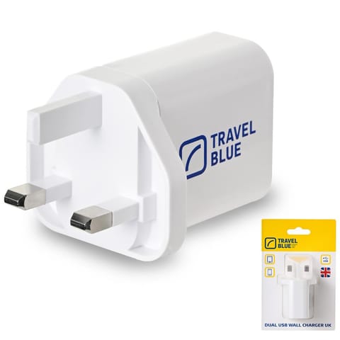⁨TRAVEL BLUE ŁADOWARKA SIECIOWA 2 USB UK⁩ w sklepie Wasserman.eu