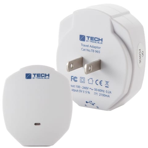 ⁨TRAVEL BLUE ŁADOWARKA SIECIOWA 2 USB - USA⁩ w sklepie Wasserman.eu