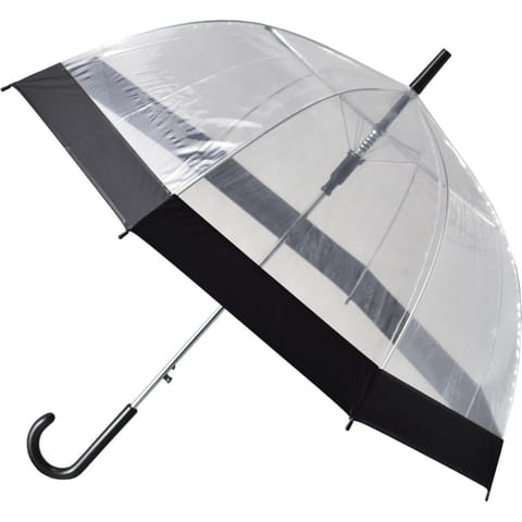 ⁨PARASOL DŁUGI TRANSPARENTNY CZARNY SEMI LINE⁩ w sklepie Wasserman.eu