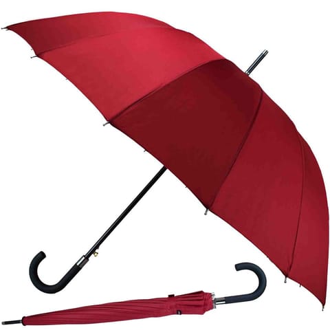 ⁨PARASOL DŁUGI PÓŁAUTOMATYCZNY 16 ŻEBER CZERWONY SEMI LINE⁩ w sklepie Wasserman.eu