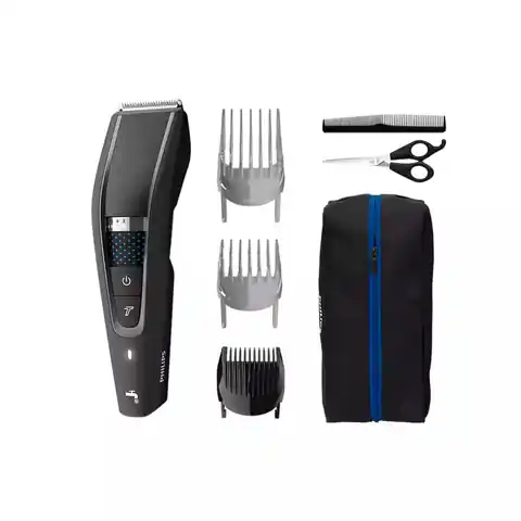 ⁨Philips Series 5000 Beard and Hair Trimmer HC5632/15 Cordless or corded, Number of length steps 28, Step precise 1 mm, Black⁩ w sklepie Wasserman.eu