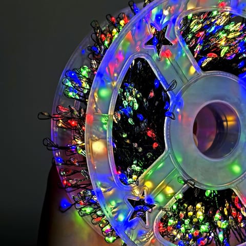 ⁨Zewnętrzne/wewnętrzne lampki choinkowe ryż 1000 LED 28,7m, barwa multikolor LAMP71⁩ w sklepie Wasserman.eu