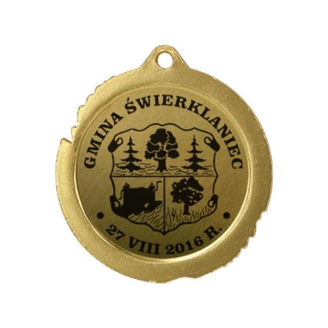 ⁨Medal metalowy z grawerowaniem na laminacie⁩ w sklepie Wasserman.eu
