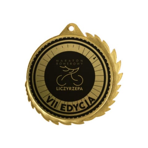 ⁨Medal metalowy z grawerowaniem na laminacie⁩ w sklepie Wasserman.eu