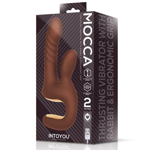 ⁨Mocca Thrusting Vibrator w/Rabbit & Grip Cl,27⁩ w sklepie Wasserman.eu