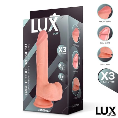 ⁨Max Triple Texture Dildo w/Balls 8,2" Skin Cl,12⁩ w sklepie Wasserman.eu