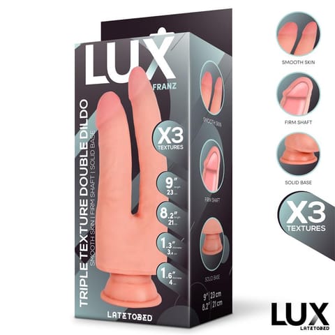 ⁨Franz Triple Texture Double Dildo 8,2" - 9" Cl,16⁩ w sklepie Wasserman.eu