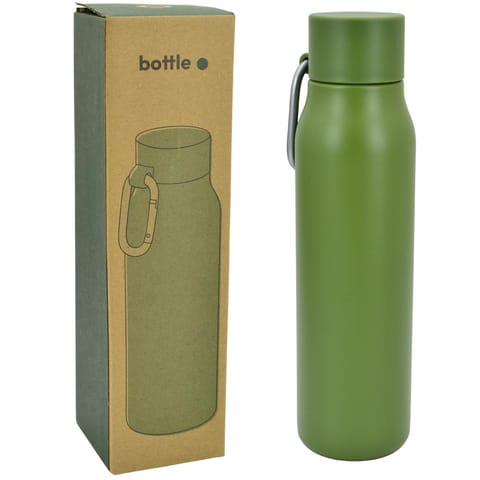 ⁨BUTELKA TERMICZNA TERMOS 550ML Z KARABIŃCZYKIEM ZIELONA STAMINA⁩ w sklepie Wasserman.eu