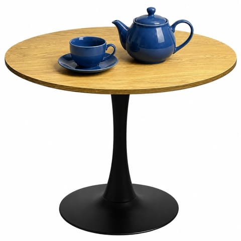 ⁨Stół okrągły VICTORY DARK WOOD 70 cm SMOKE SLIM⁩ w sklepie Wasserman.eu