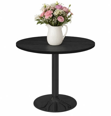 ⁨Stół okrągły VICTORY STR BLACK WOOD 70 cm SMOKE⁩ w sklepie Wasserman.eu