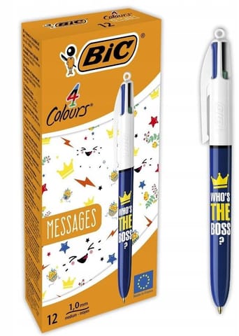 ⁨Długopis 4 Colours Message Boss (12szt)⁩ w sklepie Wasserman.eu