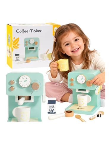 ⁨CLASSIC WORLD Ekspres do Kawy Drewniany dla Dzieci Mały Barista⁩ w sklepie Wasserman.eu