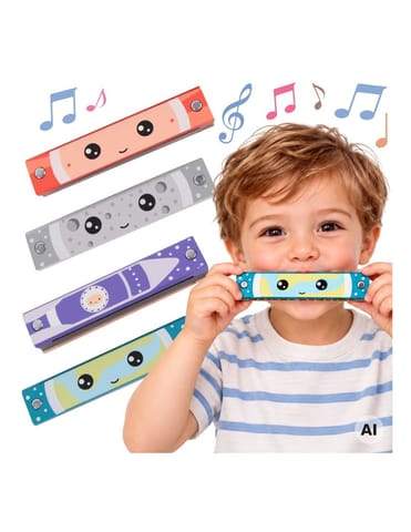 ⁨CLASSIC WORLD Drewniana Harmonijka Ustna dla Dzieci 1 szt.⁩ w sklepie Wasserman.eu