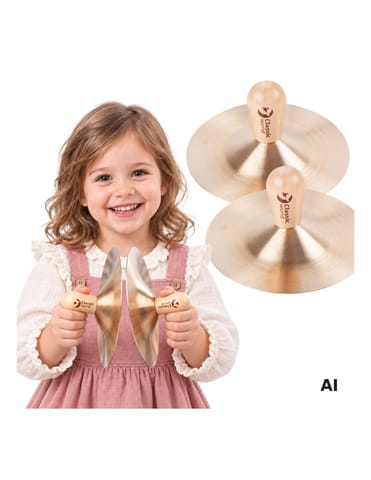 ⁨CLASSIC WORLD EDU Instrument Muzyczny Talerze Perkusyjne (15 cm) dla Dzieci 2 szt.⁩ w sklepie Wasserman.eu