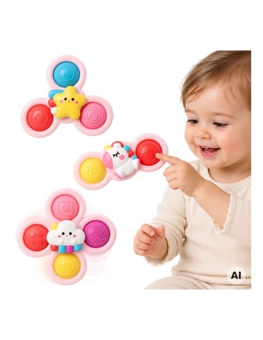 ⁨WOOPIE BABY Kosmiczny Spinner Pop-it  Zabawka Sensoryczna  Wymienne 3 szt Różowy.⁩ w sklepie Wasserman.eu