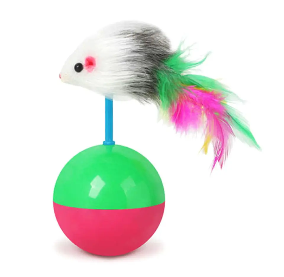 ⁨ZW9 Toy for cat ball mouse feathers⁩ at Wasserman.eu