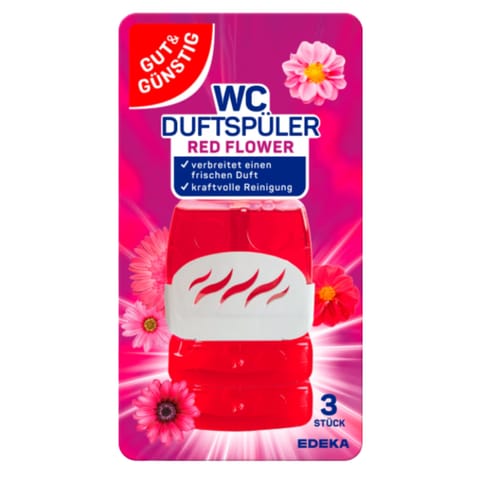⁨G&G Red Flower Zawieszka WC Żel 3 szt.⁩ w sklepie Wasserman.eu