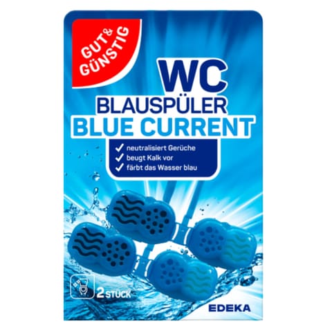 ⁨G&G  Blue Current Zawieszka WC Barwiąca Wodę 2 x 48 g⁩ w sklepie Wasserman.eu