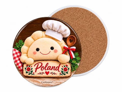 ⁨Podkładka ceramiczna - Wesołe pierogi (CARMANI)⁩ w sklepie Wasserman.eu