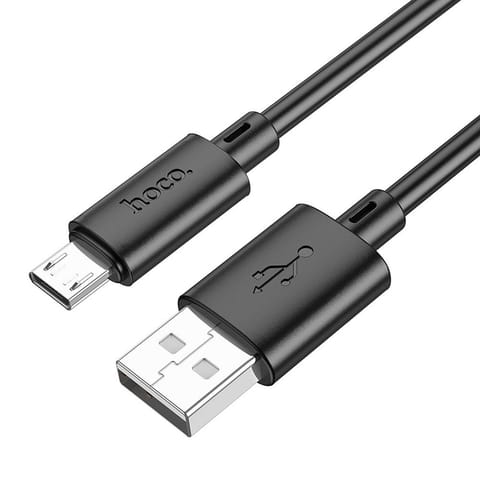 ⁨Kabel USB A do Micro USB Hoco 2,4A 1 m X88 czarny⁩ w sklepie Wasserman.eu