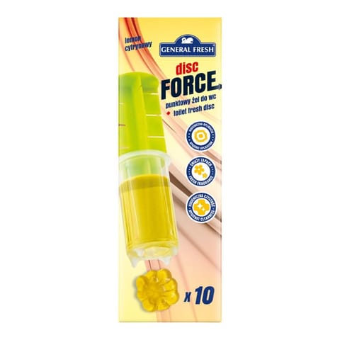 ⁨General Fresh Disc Force - Krążki / Punktowy żel do WC 60 ml (cytrynowy)⁩ w sklepie Wasserman.eu
