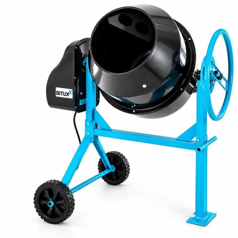 ⁨Betoniarka elektryczna BITUXX 120 l 450 W do betonu i zapraw⁩ w sklepie Wasserman.eu