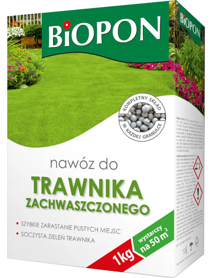 ⁨Nawóz do trawnika zachwaszczonego Biopon 1kg⁩ w sklepie Wasserman.eu