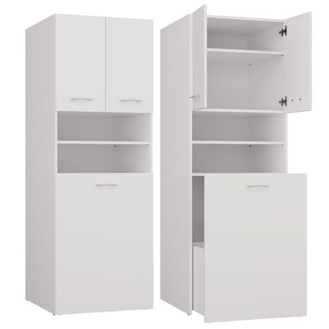 ⁨SZAFKA Łazienkowa Słupek POLA 64 BIAŁY Głęboka 64 Cm Szuflada na Kółkach⁩ w sklepie Wasserman.eu