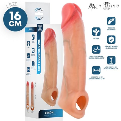 ⁨MR INTENSE - SIMON L SILICONE PENIS COVER 16 CM -Ø- 4.5 CM⁩ w sklepie Wasserman.eu