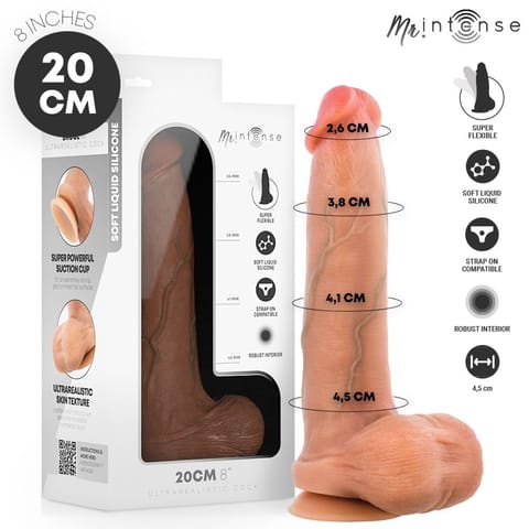 ⁨MR INTENSE - BRUCE M SILICONE DILDO WITH TESTICLES 20 CM -Ø- 4.5 CM⁩ w sklepie Wasserman.eu