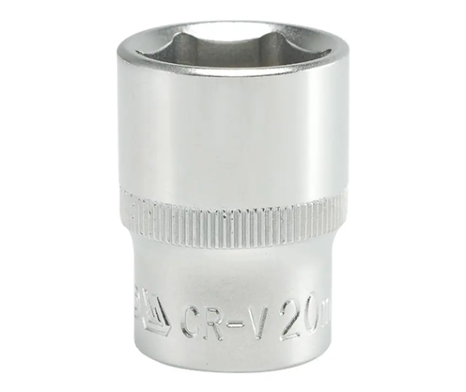 ⁨NASADKA KRÓTKA 6-KĄTNA CHROMOWANA 1/2'' 20MM⁩ w sklepie Wasserman.eu