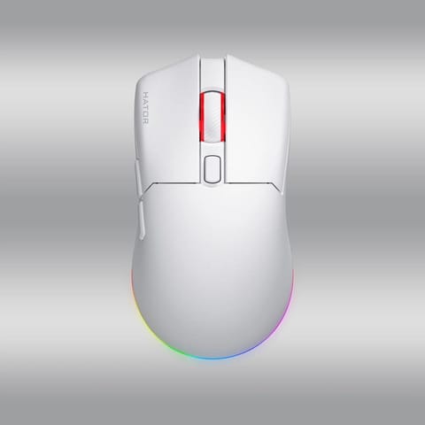 ⁨Mysz dla graczy bezprzewodowa Hator Pulsar 4 Wireless biała⁩ w sklepie Wasserman.eu