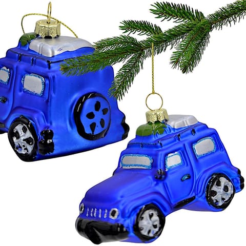 ⁨BOMBKA SZKLANA FORMÓWKA SAMOCHÓD TERENOWY SASKA GIFT & DECOR⁩ w sklepie Wasserman.eu