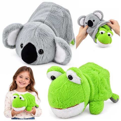 ⁨Pluszowy Koala Żaba 2w1 Dwustronna Maskotka Przytulanka 25cm⁩ w sklepie Wasserman.eu