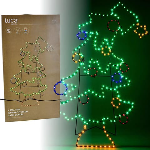 ⁨FIGURKA DEKORACYJNA CHOINKA 301LED 90CM IP44 LUCA⁩ w sklepie Wasserman.eu