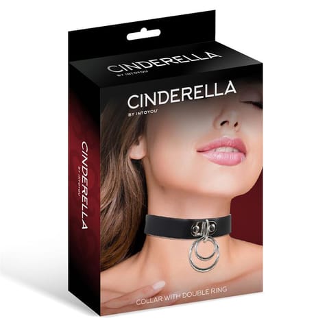 ⁨Cinderella Collar with Double Ring Black⁩ w sklepie Wasserman.eu