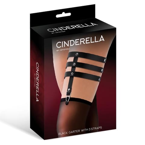 ⁨Cinderella Black Garter With 3 Straps⁩ w sklepie Wasserman.eu