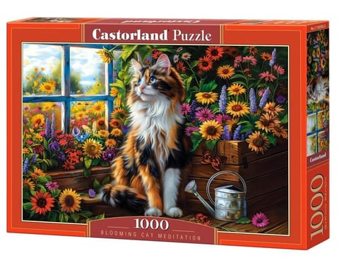 ⁨Puzzle 1000 Blooming Cat Meditation CASTOR⁩ w sklepie Wasserman.eu