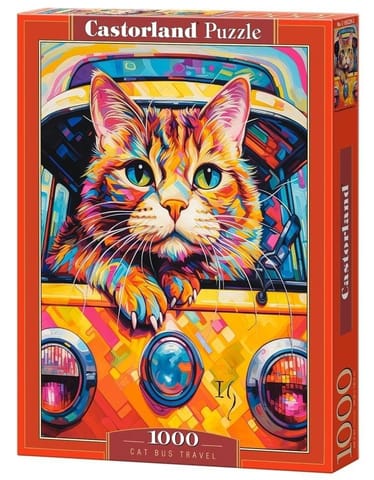⁨Puzzle 1000 Cat Bus Travel CASTOR⁩ w sklepie Wasserman.eu