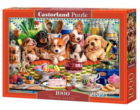 ⁨Puzzle 1000 Puppies Dessert CASTOR⁩ w sklepie Wasserman.eu
