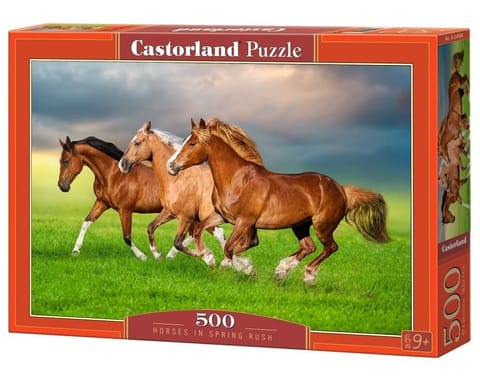 ⁨Puzzle 500 Horses in Spring Rush CASTOR⁩ w sklepie Wasserman.eu