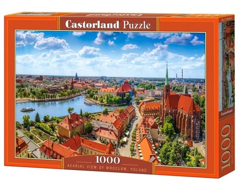 ⁨Puzzle 1000 Aearial View Of Wroclaw Poland CASTOR⁩ w sklepie Wasserman.eu