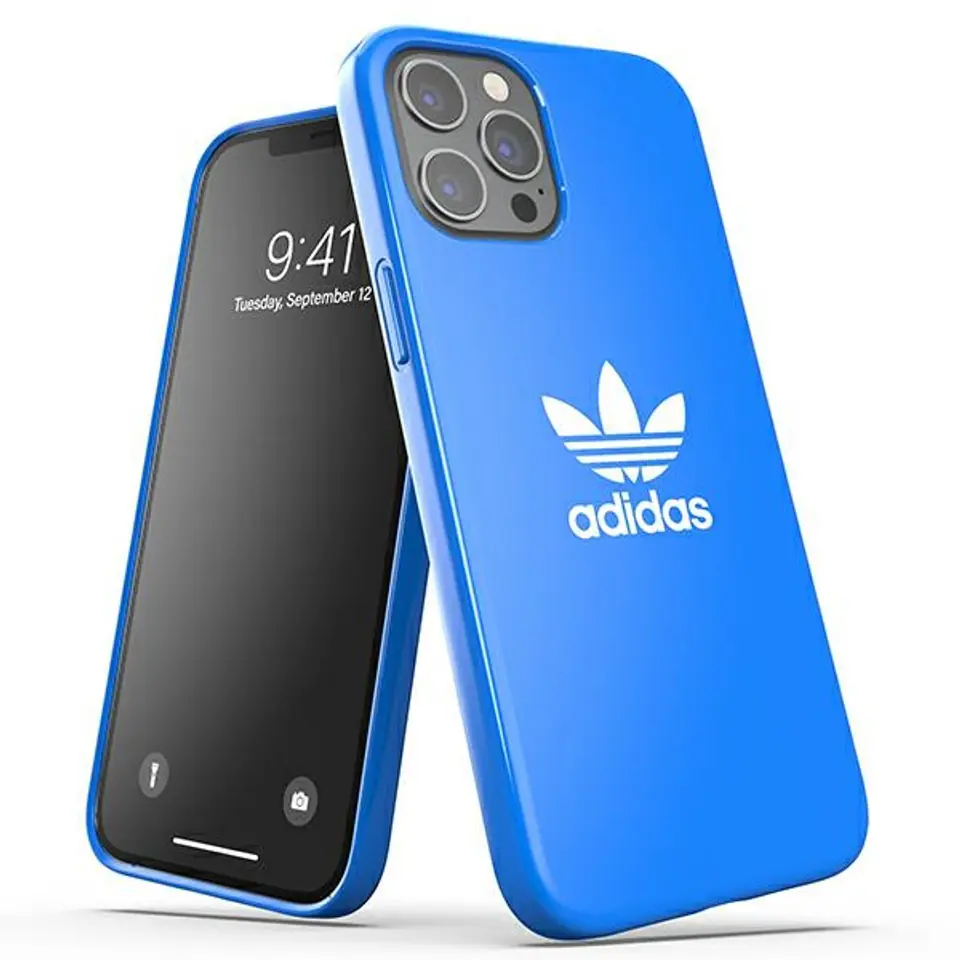 ⁨Adidas OR SnapCase Trefoil iPhone 12 Pro Max niebieski/blue 42291⁩ w sklepie Wasserman.eu