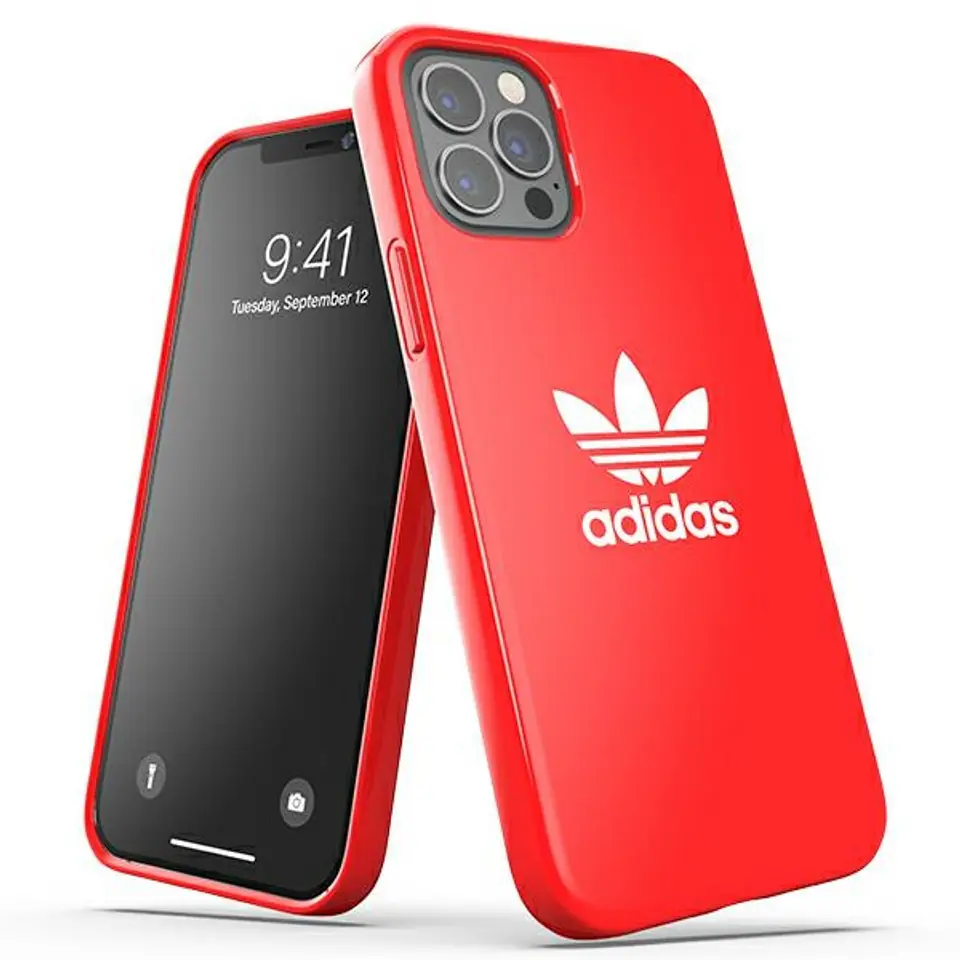 ⁨Adidas OR SnapCase Trefoil iPhone 12/12 Pro czerwony/red 42293⁩ w sklepie Wasserman.eu