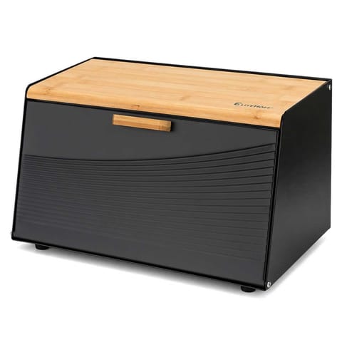 ⁨CHLEBAK POJEMNIK NA PIECZYWO DWUSTRONNY E-6091 CZARNY⁩ w sklepie Wasserman.eu